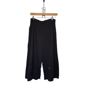Nobly Medium Black Cropped High Rise Lagenlook Wide Leg Bloomer Pants Y2K S